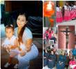 Valerin Steffany Castro acompañada de su pequeña hija. A la derecha, instalaciones de la Casa de la Divina Providencia, donde las madres menores de edad reciben acompañamiento. FOTO Cortesía