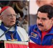 El cardenal Baltazar Porras y Nicolás Maduro. FOTOS: Cortesía X @bepocar y Colprensa