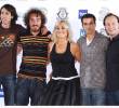 Amaia Montero estuvo en el grupo desde 1996 a 2007, donde fue su primera salida. Años después regresa junto a sus compañeros Álvaro Fuentes, Xabier San Martín y Haritz Garde. Pablo Benegas, se encuentra en un descanso para estar con su familia. FOTO: Europa Press