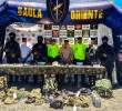Entre los elementos incautados hay cuatro pistolas, tres escopetas, tres vehículos y dos motocicletas. FOTO Cuarta Brigada del Ejército.