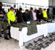 Junto a alias ‘Chibolo’, fueron capturados otros cinco presuntos integrantes de este grupo criminal. FOTO Policía Antioquia.