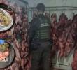 Así lucía parte de la carne incautada en Campo Valdés. FOTOS Policía Metropolitana.