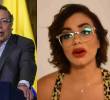 El presidente Gustavo Petro y Alejandra Umaña (Amaranta Hank), extrabajadora sexual. Foto: captura de video