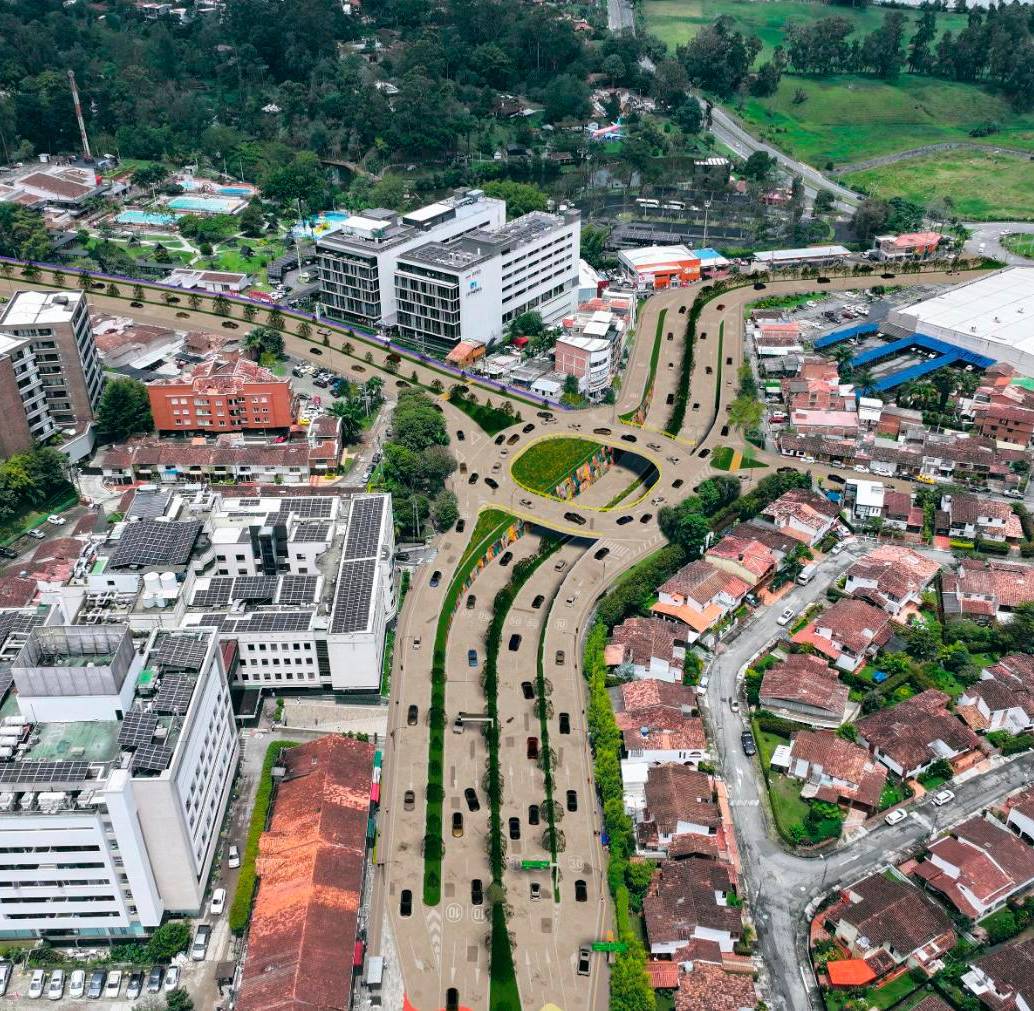 Una de las principales obras que se tienen en los planes para aprovechar los excedentes de la concesión Devimed es un intercambio vehicular a la altura de la Clínica Somer. FOTO Cortesía Alcaldía de Rionegro