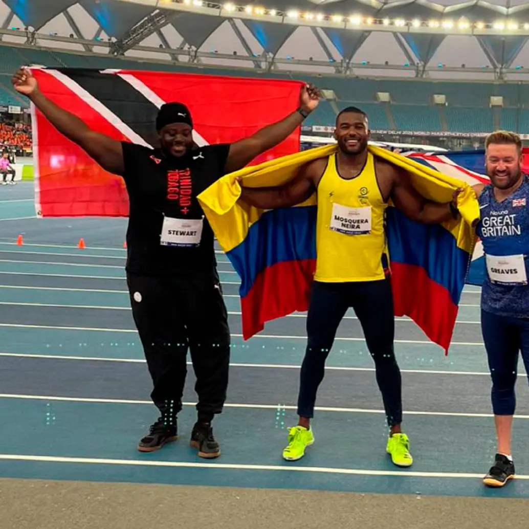 Andrés Felipe Mosquera ya es rey del lanzamiento de jabalina en paratletismo. FOTO: Cortesía Comité Paralímpico Colombiano