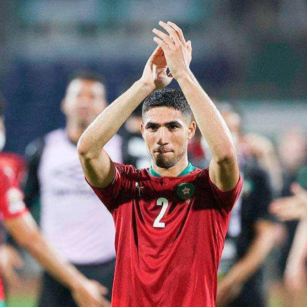 Achraf Hakimi, de 27 años de edad, es el referente de la Selección de Marruecos. FOTO AFP