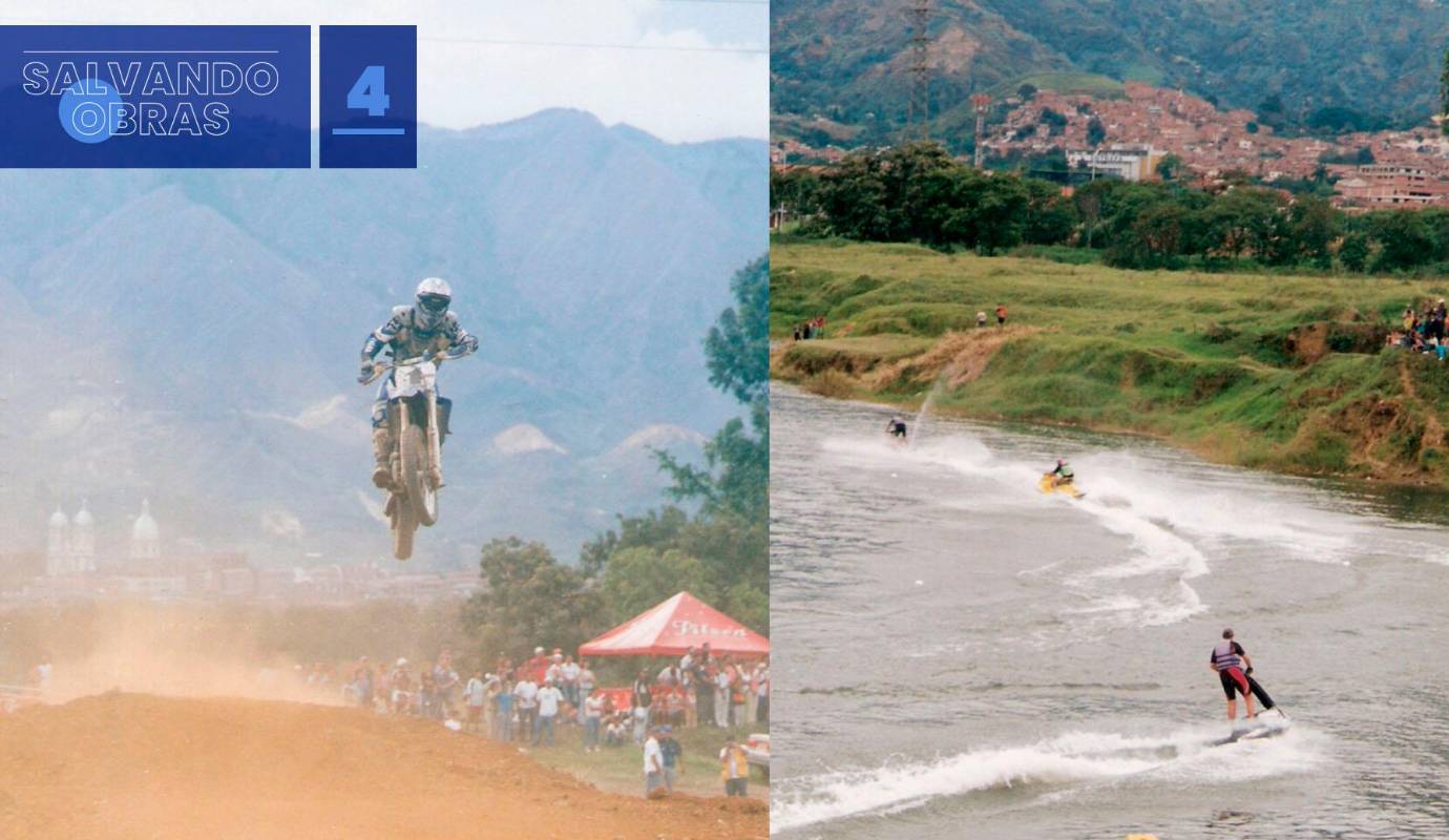 En el año 2005, Hernán fundó la corporación Ecoparmo, un gremio motor que se creó para promover el automovilismo en Antioquia e impulsar la construcción de este parque. Para entonces, Cuartas ya se encargaba de cuidar el terreno de posibles invasiones y, ese mismo año, sin tener aún ningún tipo de infraestructura, la corporación realizó el primer Festival Metropolitano de Deportes a Motor y Náutico, en el que participaron disciplinas como canotaje, ski náutico, ciclomontañismo, motocross y campercross. En la foto, participantes del festival.