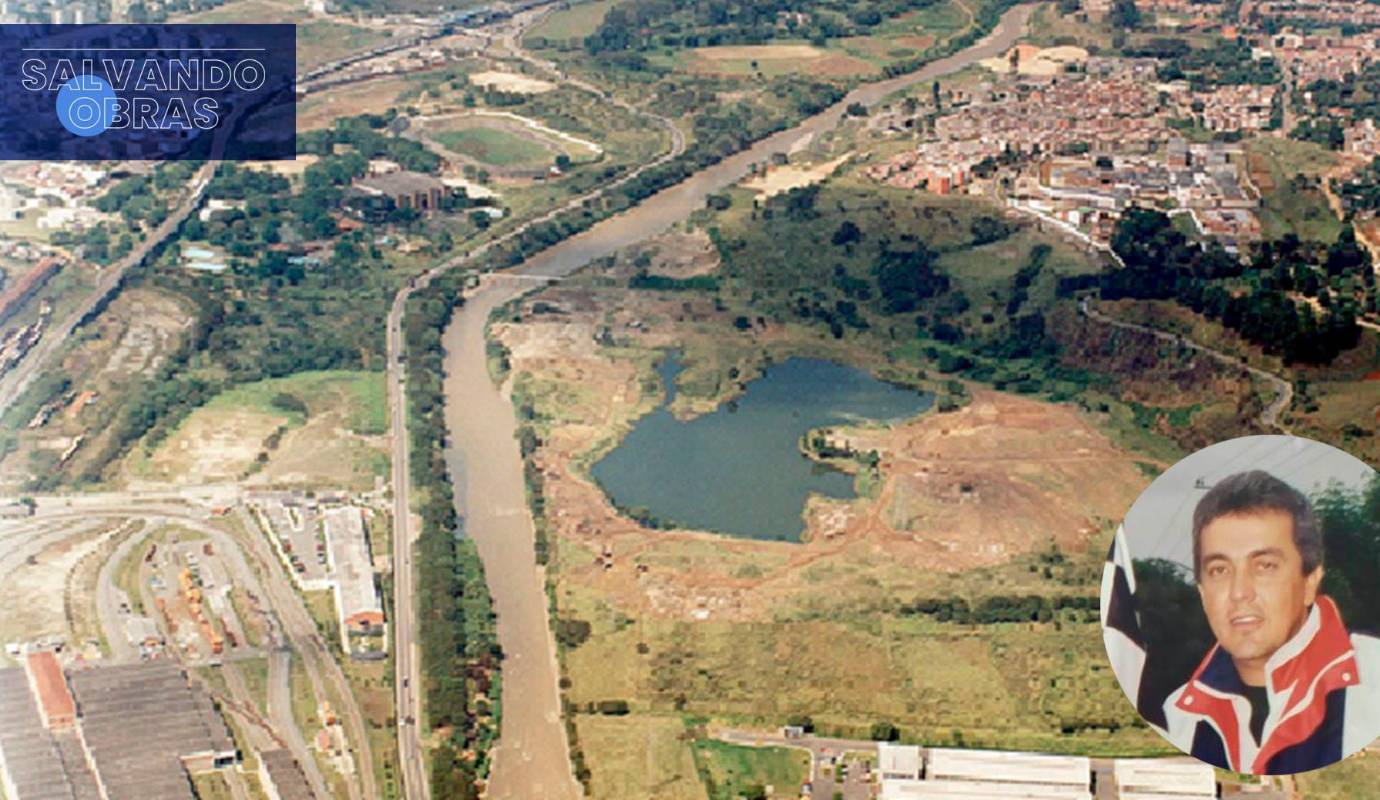 “Medellín necesita un autódromo”, esta fue la idea con la que el ciudadano Hernán Cuartas impulsó desde los años 80 la recuperación de la obra Central Park. En la foto, Hernán Cuartas en el año 1992, acompañado del sector oriente del lote donado por Tulio Ospina. 