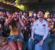 Partido de Colombia transmitido en una pantalla gigante en Medellín. Foto: Manuel Saldarriaga Quintero.