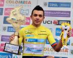 Fabio Duarte, campeón de la Vuelta a Colombia. A su capacidad en el terreno de ascenso le sumó potencia en la contrarreloj para ratificar su triunfo. FOTO cortesía Diego giraldo-inder medellín