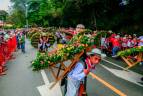 El desfile de Silleteritos no solo exalta la creatividad de los más pequeños, sino también fortalece el sentido de pertenencia hacia la cultura silletera, originaria del corregimiento de Santa Elena. Foto: Camilo Suárez Echeverry