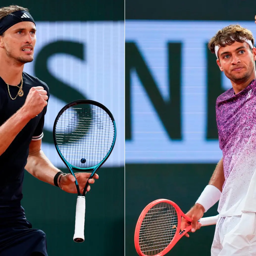 Sascha Zverev (izquierda) se enfrenta a Flavio Cobolli (derecha) por el título de Roland Garros 2026.