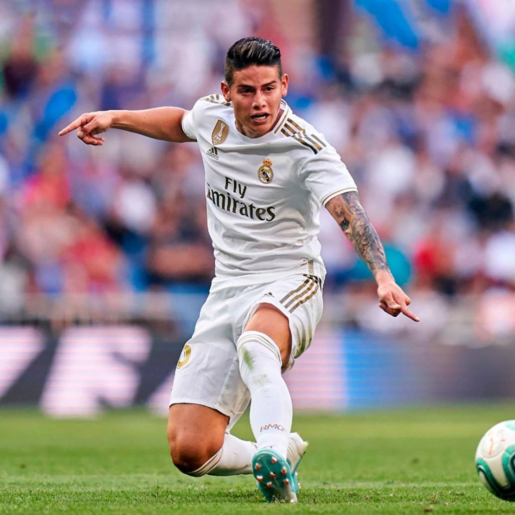 James Rodríguez ocupa el primer lugar por los 80 millones de euros en los que fue tasado entre 2015 y 2016, cuando vestía la camiseta del Real Madrid. FOTO Getty 