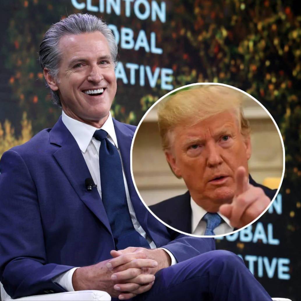 Gavin Newsom volvió a burlarse de Donald Trump en redes sociales, esta vez, con comentarios sobre su peso. FOTO: AFP