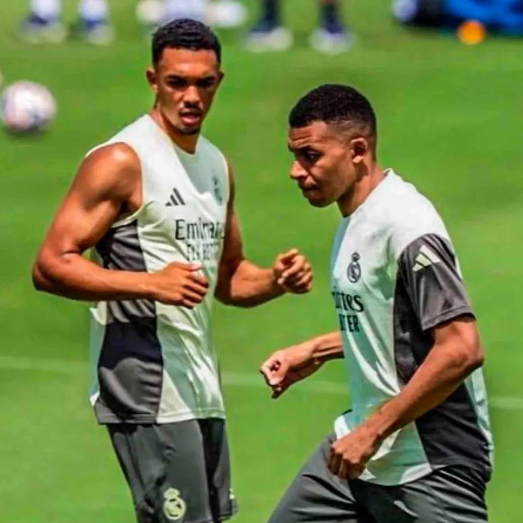 Esta es una de las imágenes en las que se ve al francés Kylian Mbappé tras el regreso a entrenamientos con el Real Madrid en el Mundial de Clubes. FOTO TOMADA X @MadridXtra
