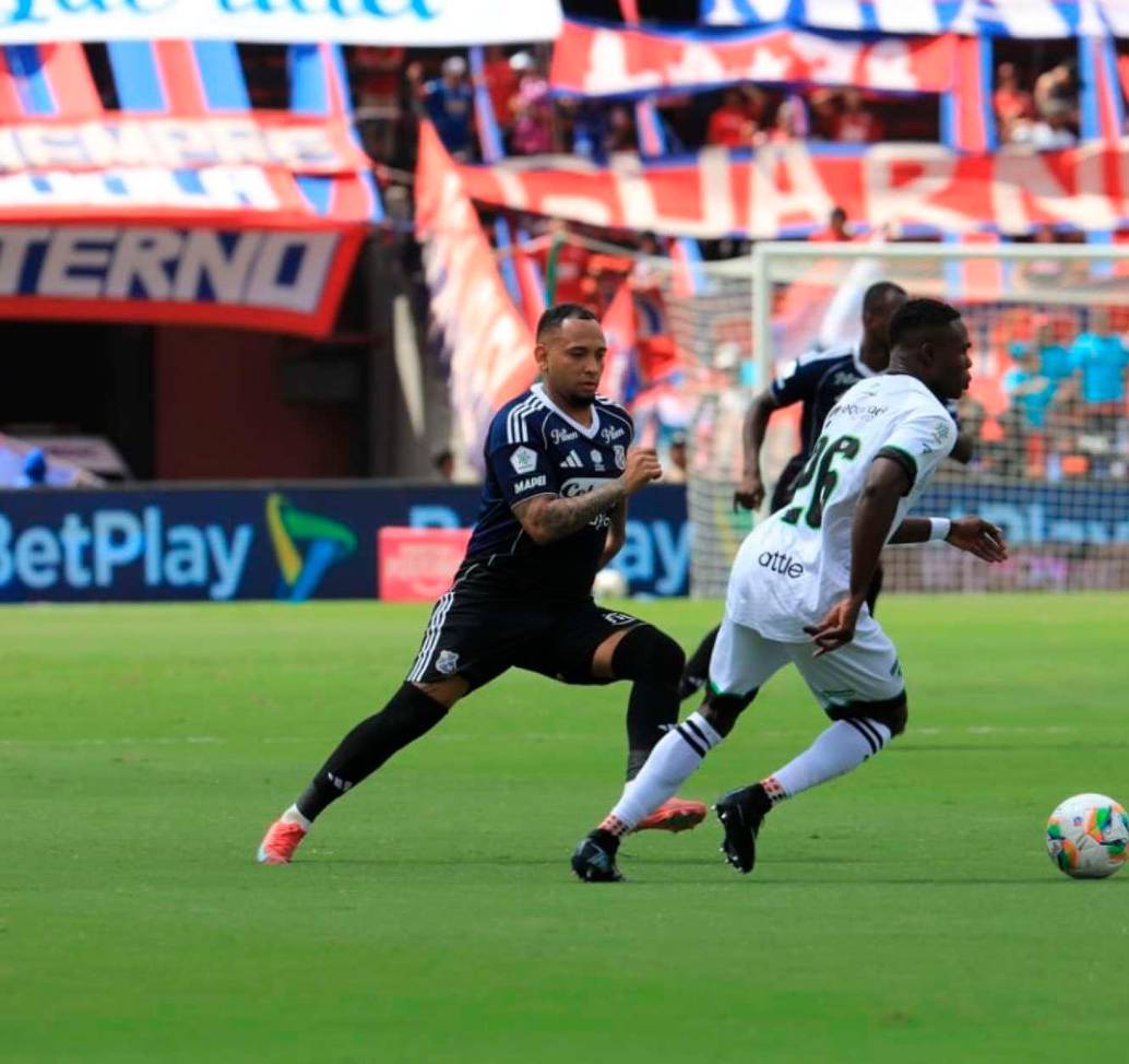 Jarlan Barrera se estrena como titular con el Poderoso en el duelo ante La Equidad en el Atanasio Girardot. FOTO ESNEYDER GUTIÉRREZ