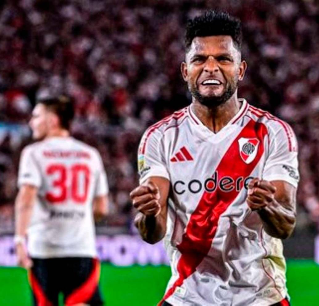 Miguel Ángel Borja no seguirá en River Plate, algunos hablan de que podría regresar al fútbol colombiano. FOTO TOMADA X @RiverPlate