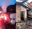 Este es el durante y el después de la conflagración que destruyó la casa y acabó con lo que había dentro de ella. FOTOS: CORTESÍA