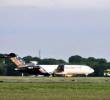 La aeronave de carga quedó atravesada en la pista, causando el cierre total del aeropuerto por varias horas. FOTO: Tomada de redes sociales