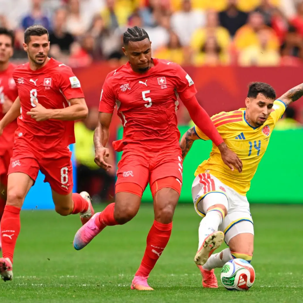 La Selección Colombia quedó eliminada del Mundial de Norteamérica en octavos de final: perdió su duelo contra Suiza. Foto: Getty