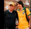 Esta es una de las primeras imágenes de Carlo Ancelotti a su llegada a Brasil para tomar las riendas de la selección sudamericana. FOTO PANTALLAZO