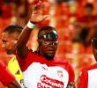 El delantero vallecaucano Hugo Rodallega es la gran figura del cuadro bogotano que pelea por avanzar a cuartos de Sudamericana. Foto: Manuel Saldarriaga