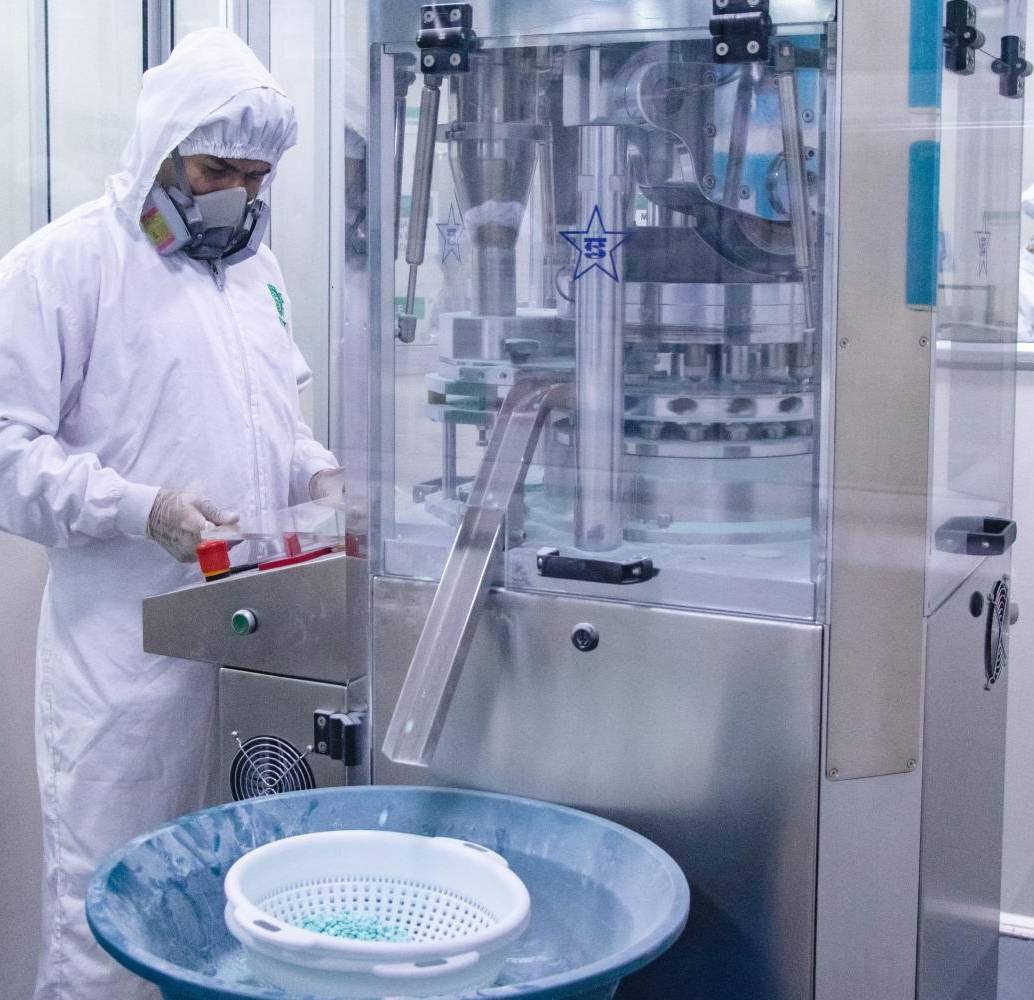 La planta entregará en dos meses 240.000 tabletas de Cloroquina para que el país disponga de ellas. FOTO: CORTESÍA