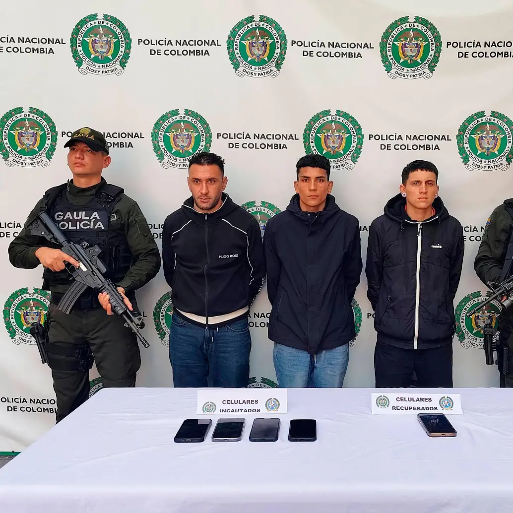 A los detenidos les imputaron cargos por secuestro extorsivo y hurto calificado y agravado. FOTO: CORTESÍA DE POLICÍA.