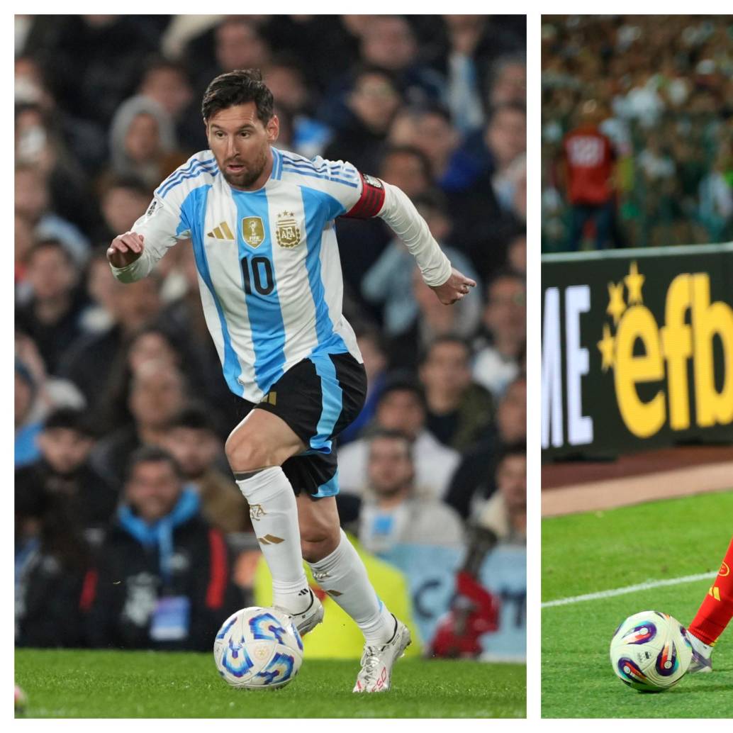 La Finalissima se canceló y por ahora no se dará el duelo entre Lionel Messi y Lamine Yamal. FOTOS GETTY