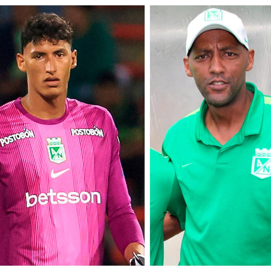 Kevin y Edgar Cataño, uno de los casos de padre e hijo en Atlético Nacional. FOTOS CAMILO SUÁREZ Y CORTESÍA