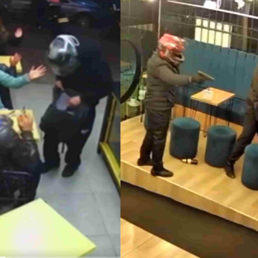 En redes sociales publicaron los videos donde los sujetos protagonizan el acto criminal. Foto: captura de video.