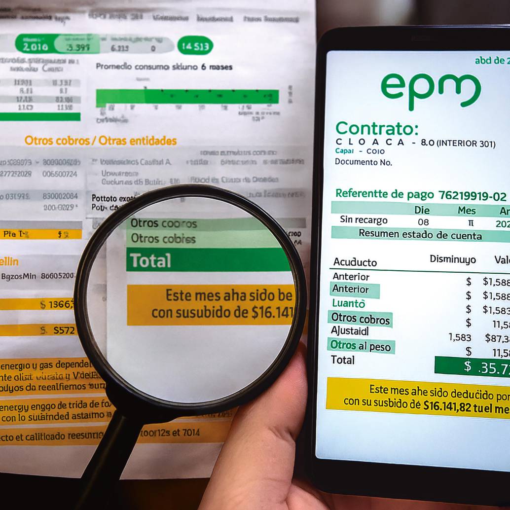 Al cierre de 2025, la facturación de EPM del kilovatio-hora de energía para el estrato 3 en la ciudad de Medellín fue de $790,49. Para inicios de año el valor fue $847,91. FOTO Camilo Suárez