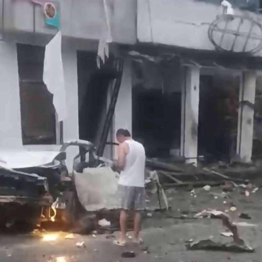 Ataque con carrobombas en el Cauca. Foto: Tomada de redes sociales.
