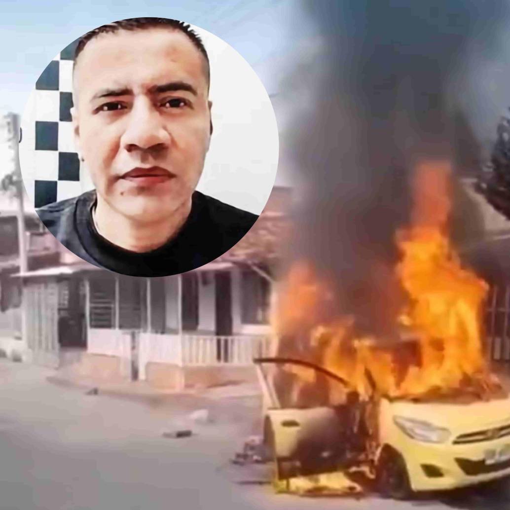 En las últimas horas, en Tuluá fueron incinerados dos vehículos en medio de la guerra de “La Inmaculada”. Foto: tomada de redes sociales.