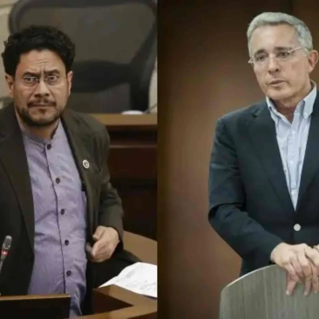 El senador Iván Cepeda y el expresidente Álvaro Uribe. FOTO: cortesía