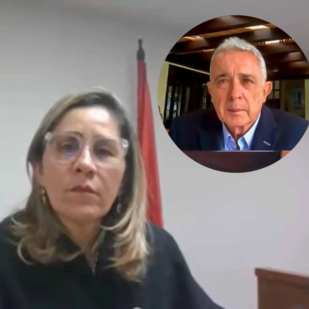 La juez Sandra Liliana Heredia Aranda lidera el juicio al expresidente Álvaro Uribe. Foto: captura de pantalla.