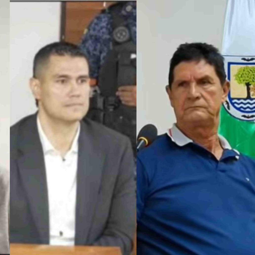 De izquierda a derecha, Óscar Hernán, hermano mayor; Juan Guillermo y Óscar Monsalve papá de la familia. FOTO: captura de video