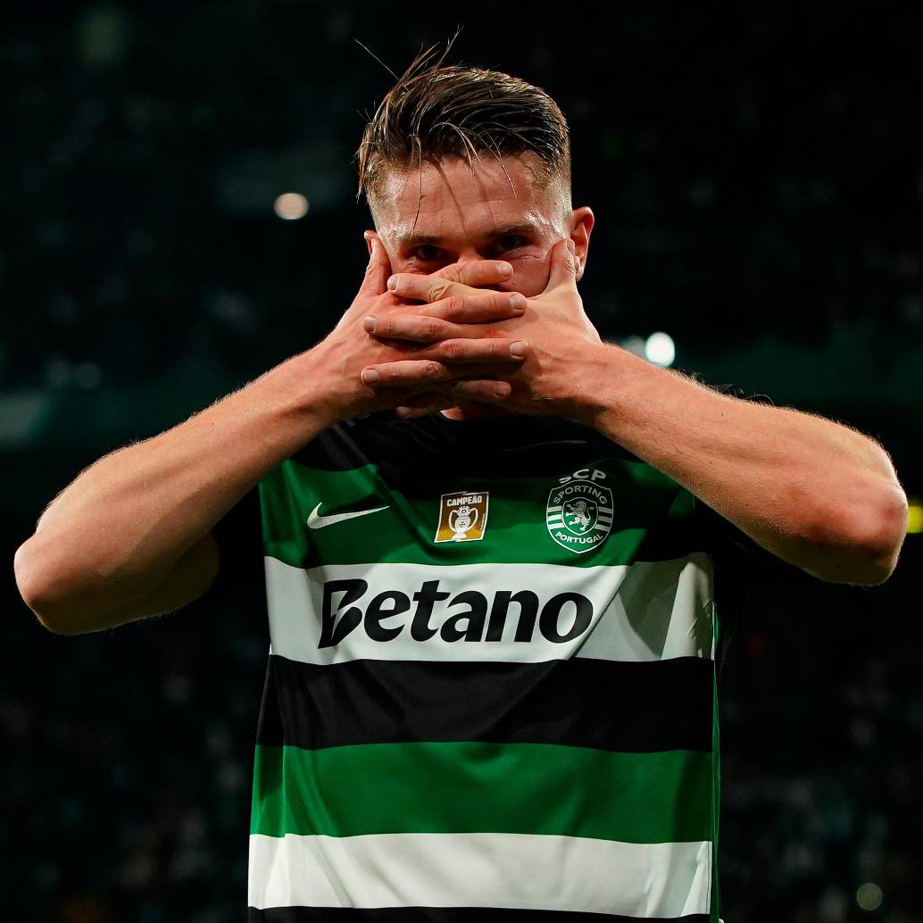 Viktor Gyökeres llegó al Sporting de Lisboa en 2023, proveniente del Brighton de Inglaterra. Su ficha en el mercado de pases actualmente está fijada en 75 millones de euros, según Transfermarkt. FOTO GETTY