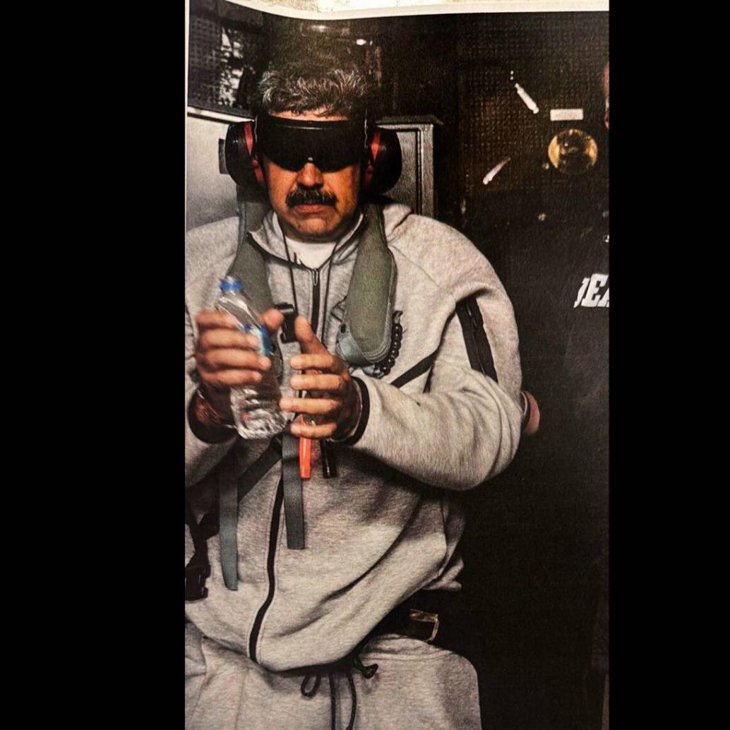 El presidente venezolano, Nicolás Maduro, y su esposa, Cilia Flores, se entregaron sin resistencia a las fuerzas estadounidenses en Caracas. FOTO: CASA BLANCA