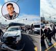 Imágenes del choque que sufrió Hebert Vargas y su equipo en carreteras ecuatorianas. FOTOS Colprensa