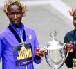 Los maratonista Jhon Korir y la deportista Sharon Chesang ganaron por segundo año consecutivo la Maratón de Boston en sus respectivas categorías. Foto: tomada del Instagram de @bostonmarathon