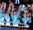 El festejo de los jugadores del Manchester City en Londres. FOTO GETTY