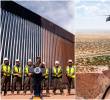 La secretaria de Seguridad Nacional, Kristi Noem, visitó uno de los puntos del muro que es pintado para que alcance altas temperaturas. FOTOS: Tomadas de X @Sec_Noem