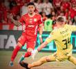 Yeison Guzmán anotándole a Franco Armani en el Américs vs. Nacional. FOTO: <b>X AmericadeCali</b>