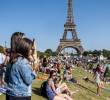 Fuentes y jardines de Trocadero, París, durante la ola de calor. FOTO AFP