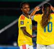Leicy Santos y Linda Caicedo son dos de las figuras de la selección Colombia femenina. FOTO: <b>X FCFSeleccioncol</b>