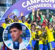 El futbolista argentino Julio Coria fue titular en la derrota de Argentina contra Colombia en la final del Sudamericano sub-17. Foto: tomada del x de @FCFSeleccionCol y captura de pantalla
