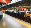 Aspecto de la locomotora que por estos días transita por las estaciones del Metro de Medellín. FOTO: Cortesía Metro de Medellín