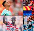 Cristiano Ronaldo, Miker Oyarzabal, Folarin Balogun y Youri Tielemans marcaron en dieciseisavos de final. FOTOS: <b>X Selecciones</b>