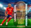 Lamine Yamal con España y Federico Valverde con Uruguay entran en acción este lunes. FOTOS GETTY